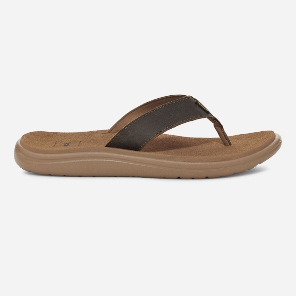 Hungary Teva Voya Flip Leather - Férfi Papucs Barna - 751-ECBTD